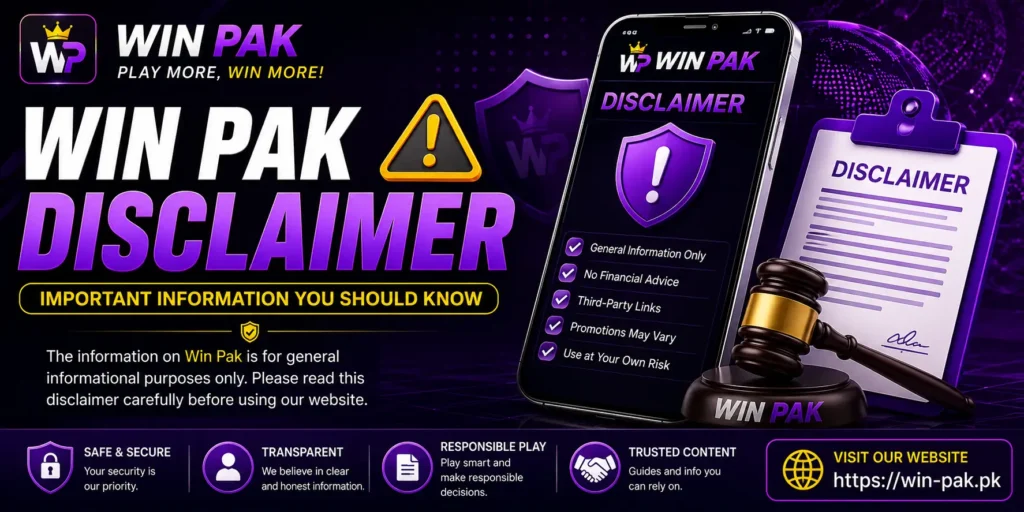 Win Pak Disclaimer